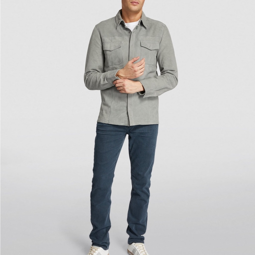 Paige Men’s Baltimore Shacket Grey Suede